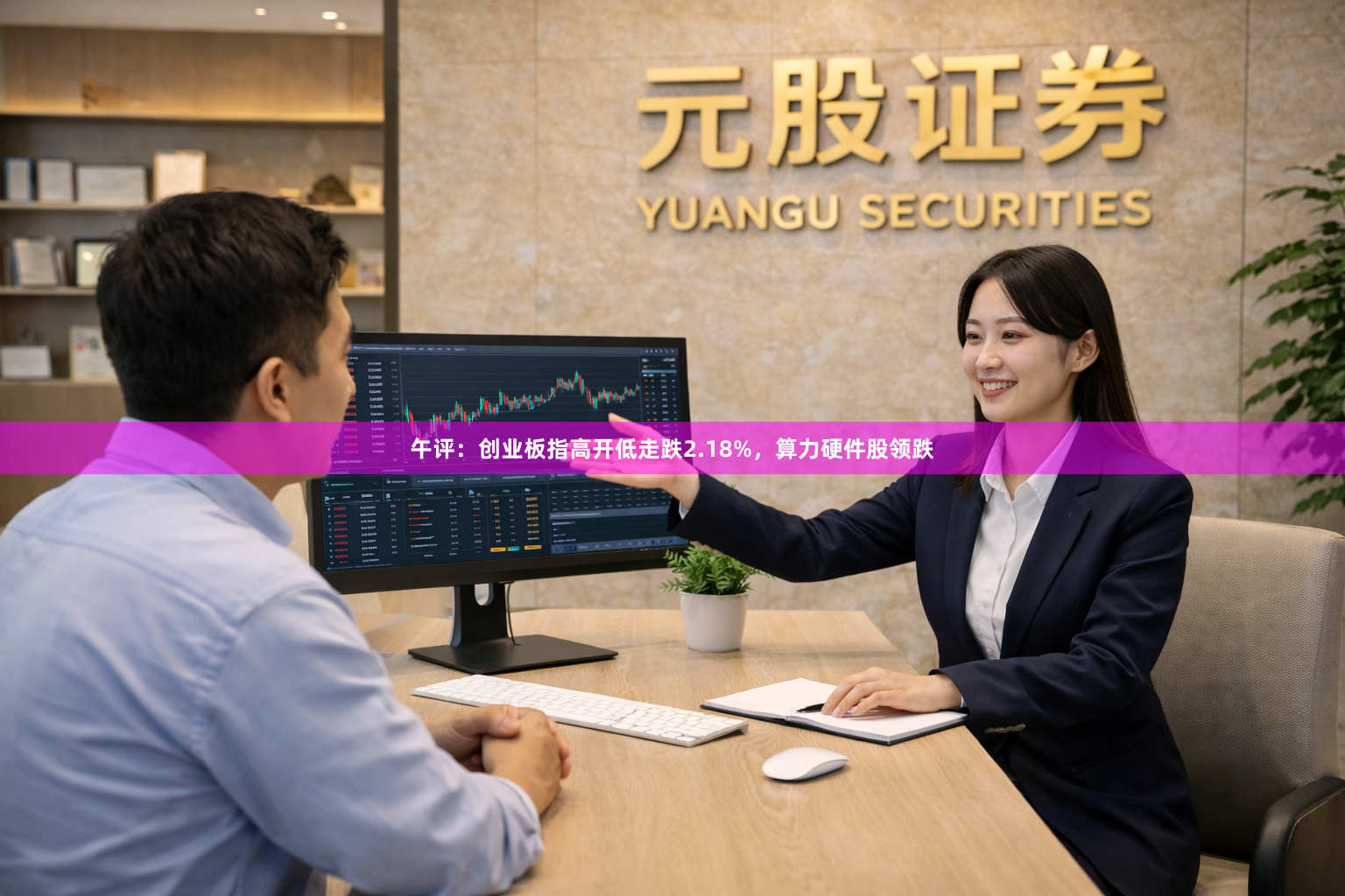 午评：创业板指高开低走跌2.18%，算力硬件股领跌