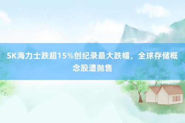 SK海力士跌超15%创纪录最大跌幅，全球存储概念股遭抛售