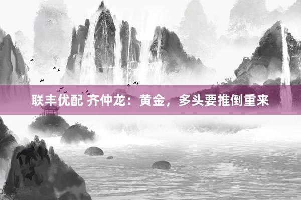 联丰优配 齐仲龙：黄金，多头要推倒重来