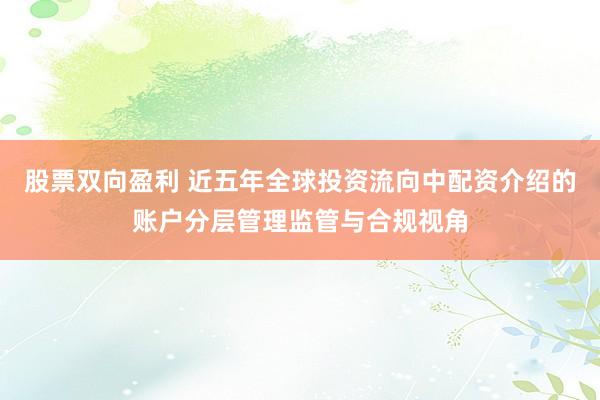 股票双向盈利 近五年全球投资流向中配资介绍的账户分层管理监管与合规视角